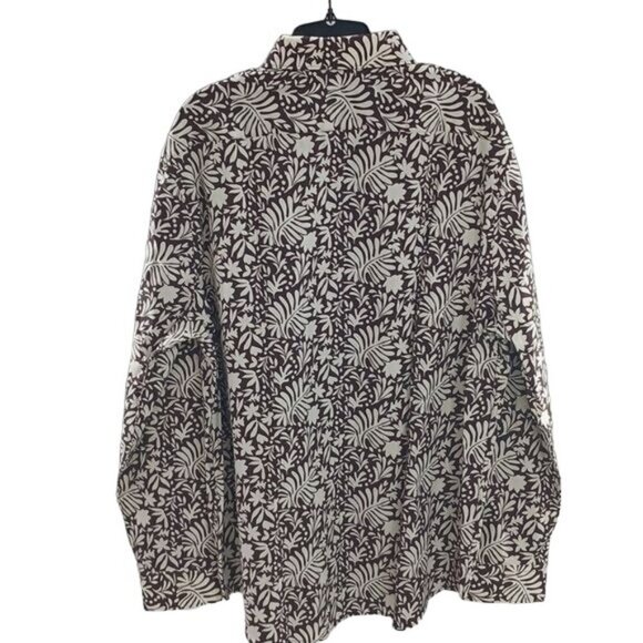 Express Slim Abstract Floral Print Stretch 1MX Dress Shirt Mens Size XL - Picture 6 of 6